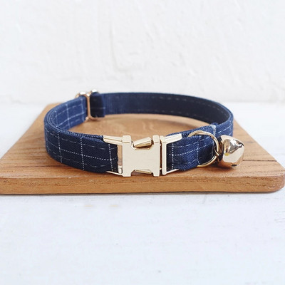 Guler personalizat pentru pisici cu papion cu clopoțel personalizat pentru cățeluș Colier pentru pisici gravat pentru cățel și pisicuță în carouri