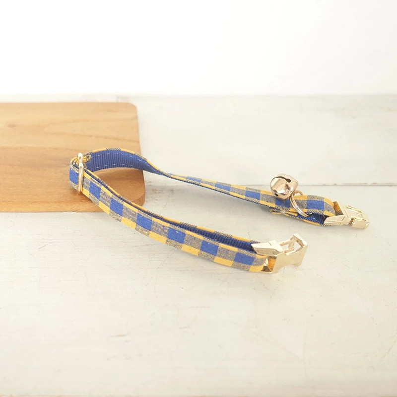 Guler personalizat pentru pisici cu papion cu clopoțel personalizat pentru cățeluș Colier pentru pisici gravat pentru cățel și pisicuță în carouri