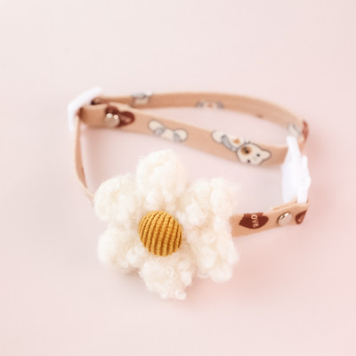 Design original bumbac pisică guler câine urs/floră papion de înaltă calitate reglabil pentru animale de companie colier pisicuță drăguț puț foto guler