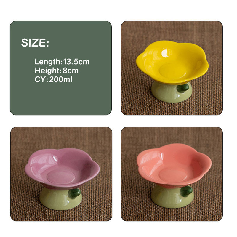 Lemmikloomatarbed Loominguline lillekujuline kauss Armas lemmikloomakauss Kassitoidukauss Keraamika Veekauss Lemmikloomatarvikud kassidele Lemmikloomatooted