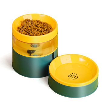 Αυτόματη τροφοδοσία για σκύλους γάτας Πόσιμο μπολ Νερό Τροφοδοσία Τροφοδοσίας λαιμού Αντιολισθητικό ποτό 2 σε 1 Προμήθειες για Puppy Kitten Pet New