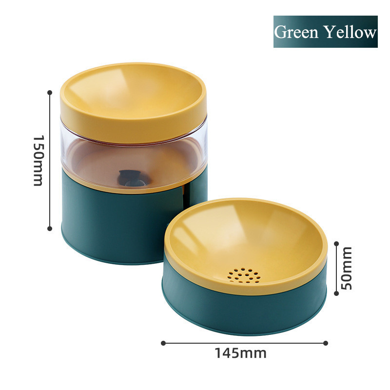 Pisică Câine Hrănire automată Bol de băut Hrănitor de apă Hrănitor pentru gât Adăpator anti-alunecare 2 în 1 Cățeluș Pisicuță Articole pentru animale de companie Nou