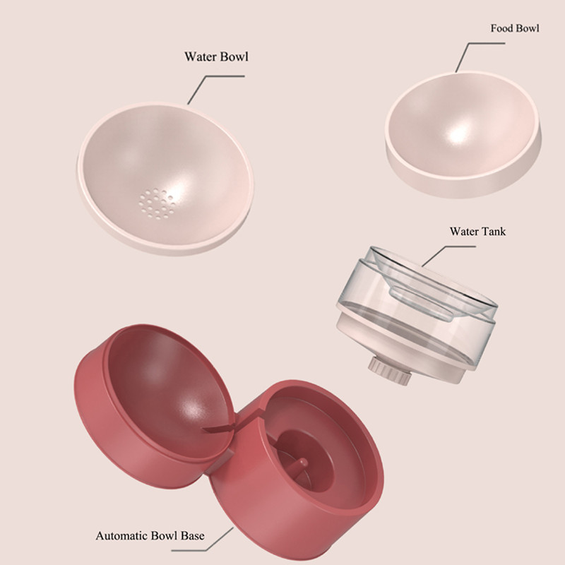 Pisică Câine Hrănire automată Bol de băut Hrănitor de apă Hrănitor pentru gât Adăpator anti-alunecare 2 în 1 Cățeluș Pisicuță Articole pentru animale de companie Nou