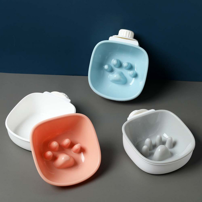 Pet Dog Cat Slow Feeder Κρεμαστό μπολ τροφοδότης δοσομετρητής πλαστικό αντιολισθητικό μπορεί να στερεωθεί στο κλουβί για κουτάβια γάτες σκύλους κατοικίδια Προϊόν