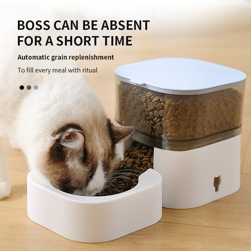 MADDEN Cat automata etető takarmány- és tálak tárolására Macska szökőkút Kutya itató Beltéri vízadagoló Cat Auto Pet Bowl számára