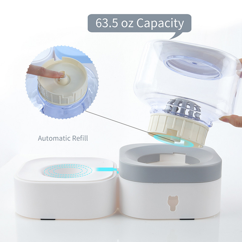 MADDEN Cat automata etető takarmány- és tálak tárolására Macska szökőkút Kutya itató Beltéri vízadagoló Cat Auto Pet Bowl számára