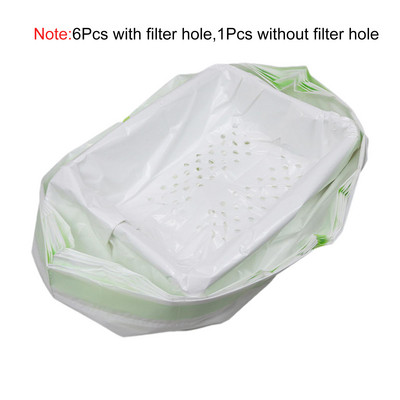 Vreća za mačji pijesak, 7kom/set, zadebljana vrećica za pijesak za lijene ljubimce s rupom za filter, uzica velikog kapaciteta, vreća za mačji izmet, sredstva za čišćenje kućnih ljubimaca