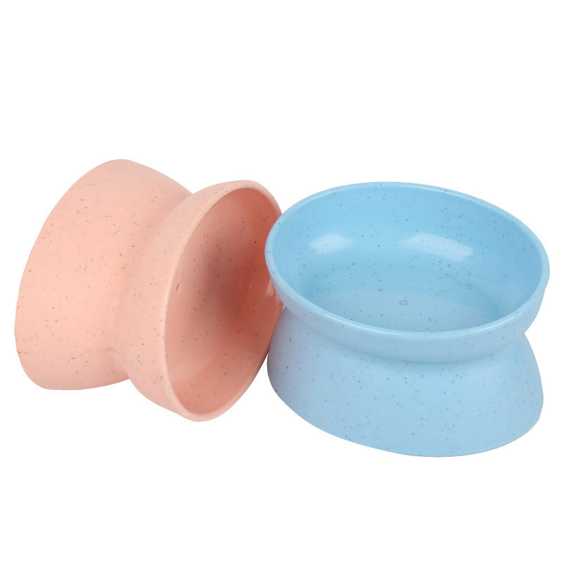 Zdjela za mačke s visokim stopalima Plastična zdjela za kućne ljubimce za mačke Male pse Zdjele za hranu za kućne ljubimce Štitnik za vrat Lako čišćenje Sprečava prevrtanje Dodaci za mačke