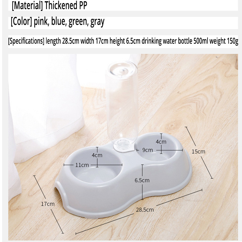 Αντιολισθητικά σκυλιά κατοικίδιων ζώων Γάτες Διπλά μπολ Τροφοδοσία νερού τροφής για σκύλους γάτας Ποτό μπολ για γάτες Τροφοδότης κατοικίδιων ζώων Προμήθειες προϊόντων