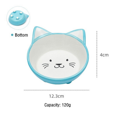 Keraamiline kassi koerte kauss Lemmikloomatoidu veesöötja, mitte lekkida Kassid Väikesed koerad Jooginõude söötja Kassi koera toitmistarbed Koera tarvikud