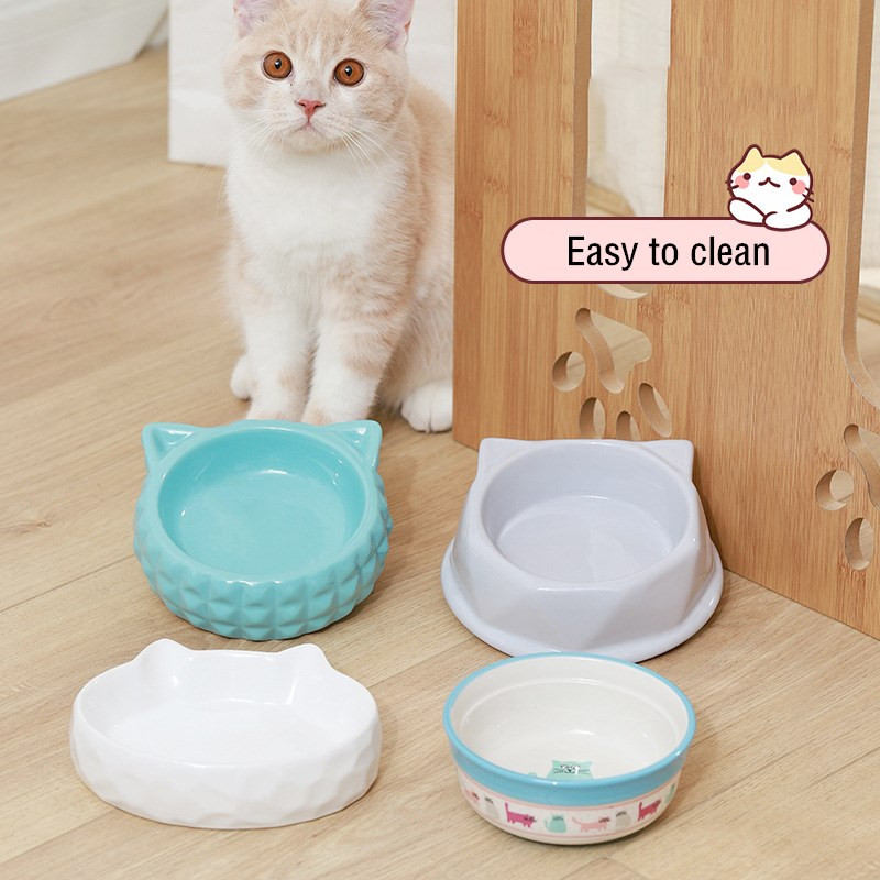 Keraamiline kassi koerte kauss Lemmikloomatoidu veesöötja, mitte lekkida Kassid Väikesed koerad Jooginõude söötja Kassi koera toitmistarbed Koera tarvikud