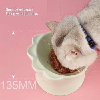 Ανυψωμένα μπολ τροφής για γάτες Κεκλιμένο υπερυψωμένο μπολ τροφής και νερού για κατοικίδια για γάτες με επίπεδη όψη και μικρά σκυλιά Τροφοδοσία κατοικίδιων προμήθειες για γάτες