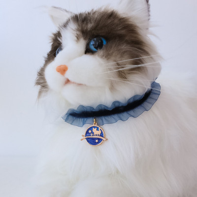 Lace lace photoshoot ins styal Cat Collar Safety moon cat Малко куче Вратовръзка Регулируема каишка за врата за кученце Котенца колие за домашни любимци