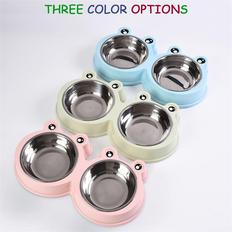 Kahekordse koera kassi kausid roostevabast terasest lemmikloomade söötja veekausid libisemiskindlad lemmikloomatoidu joomine koerte toitmiseks kasside jäneste lemmikloomatarbed