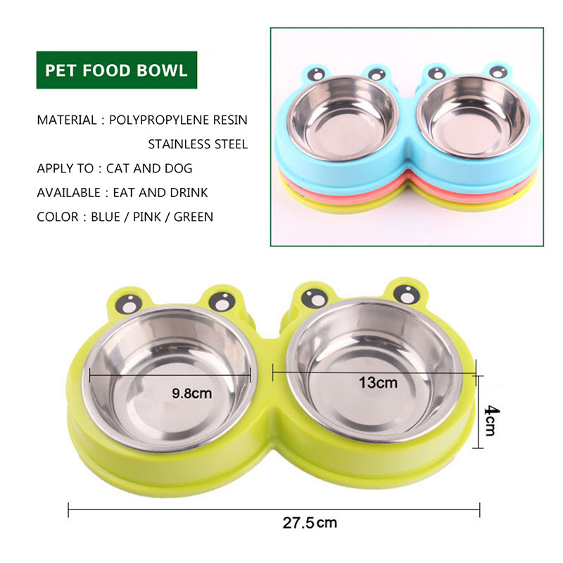 Kahekordse koera kassi kausid roostevabast terasest lemmikloomade söötja veekausid libisemiskindlad lemmikloomatoidu joomine koerte toitmiseks kasside jäneste lemmikloomatarbed