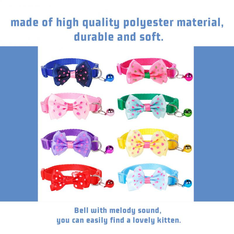 Reguleeritav koera kaelarihm kiki Reguleeritav kikilips kassi kaelarihma turvapandlaga nailonist kaelakee kutsikate kiisu jaoks piduliku peo lemmikloomatarbed