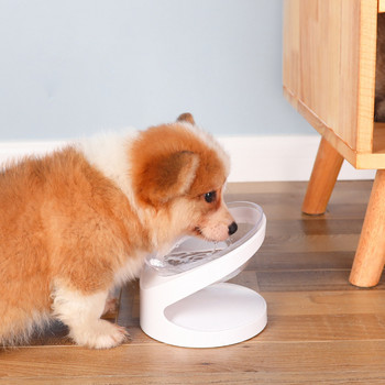 Pet Cat Bowl Бутилка за пиене Dog Water Bowl Купа за храна за домашни любимци Купа за куче котка Feedind Bowl със стойка Protect Spine Feeder Kitty Plate