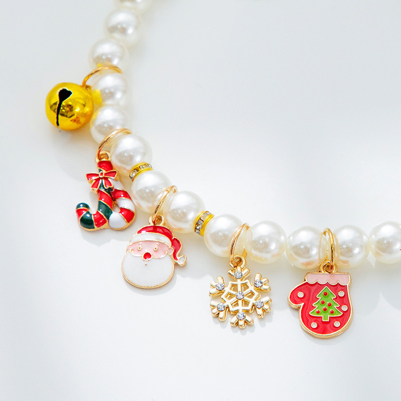 Animal de companie Guler de perle Colier cu arc prințesă pentru câine Bijuterii pentru pisici Guler drăguț Accesorii pentru cățeluș Lanț pentru câini Chihuahua Lucruri de bijuterii de nuntă