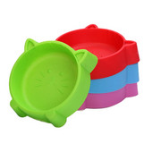 Zdrava plastična mačja zdjelica za lice Mala zdjelica za kućne ljubimce Pribor za mačju hranu Crtani film Četiri boje Dodatna hranilica za mačke Zdjelice za mačke Potrepštine za mačke