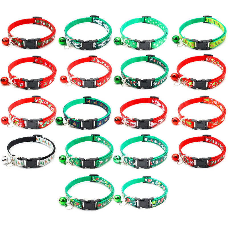 Lemmikloomade jõulukaelarihm koos kellukesega Reguleeritava kassi kaelarihmaga pannal Isikupärastatud koera kaelarihm Väikese koera kutsika koera tarvikud Lemmikloomatarbed