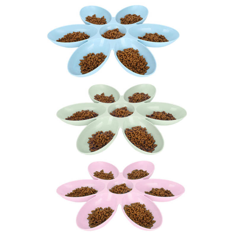 6 πλέγματα Μπολ για γάτες σε σχήμα πετάλου Πλαστικό μπολ τροφοδοσίας κατοικίδιων Κατηγορία τροφίμων Διανομέας τροφής για γάτες