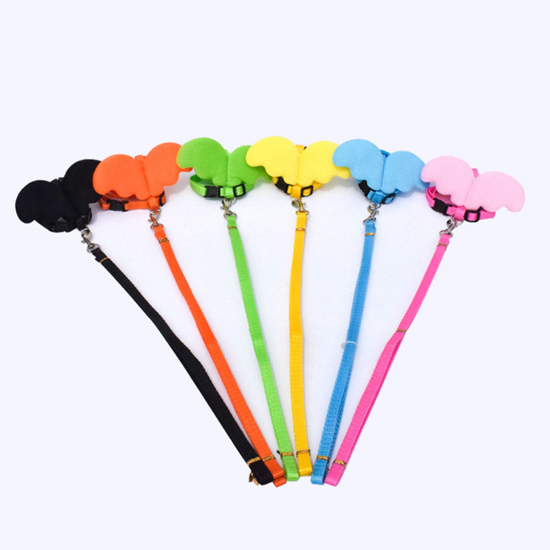 Χαριτωμένο άγγελος φτερά λουρί για γάτα με νάιλον σχοινί ρυθμιζόμενο κολάρο για κουνάβι για μικρά κατοικίδια ζώα