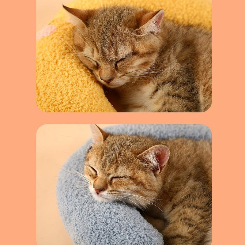 Half Donut Cat Pillows Μαλακό μαξιλάρι κρεβατιού με μαξιλάρι για γάτας Μαλακό μαξιλάρι για κατοικίδια για γάτα Super ανθεκτικό ύφασμα για προμήθειες για κατοικίδια