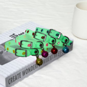 Culoare aleatorie, anti-pierdere, silicon fluorescent, guler de clopot de pisică, colier strălucitor de pisică, guler de cățel strălucitor, accesorii pentru pisici de companie