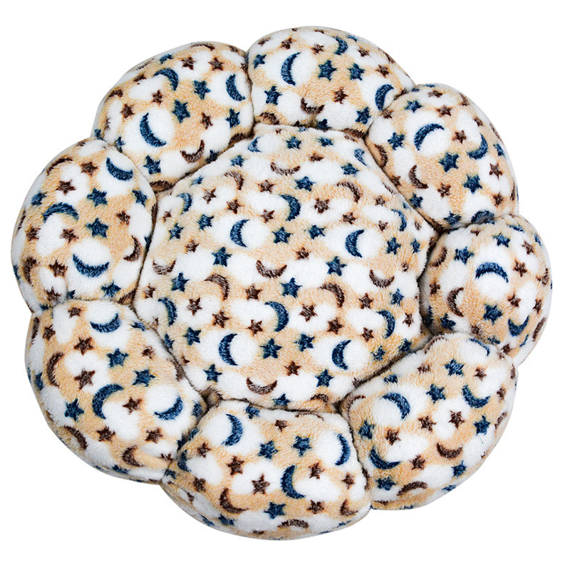 Nou tip de cuib pentru animale de companie Tampă rotundă de flori pentru pisică pentru câine Tampă de cuib universală Somn adânc în timpul iernii Cuib îngroșat de pluș