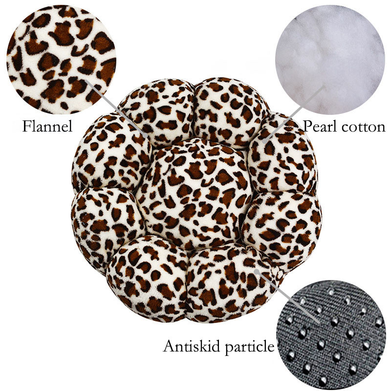 Nou tip de cuib pentru animale de companie Tampă rotundă de flori pentru pisică pentru câine Tampă de cuib universală Somn adânc în timpul iernii Cuib îngroșat de pluș