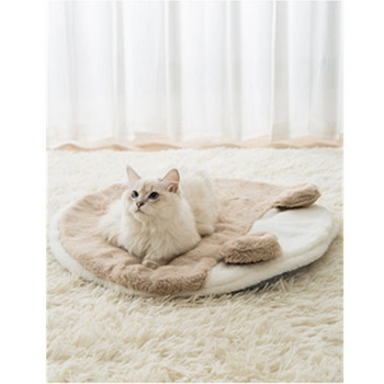 Μαξιλάρι κρεβατιού γάτας Στρογγυλά ζεστά προϊόντα για μαλλιά κουνελιού Αξεσουάρ γενικής χρήσης για κατοικίδια Κατάλληλα έπιπλα γάτας Κρεβάτια για κατοικίδια, προμήθειες για κατοικίδια Χαλάκι ύπνου