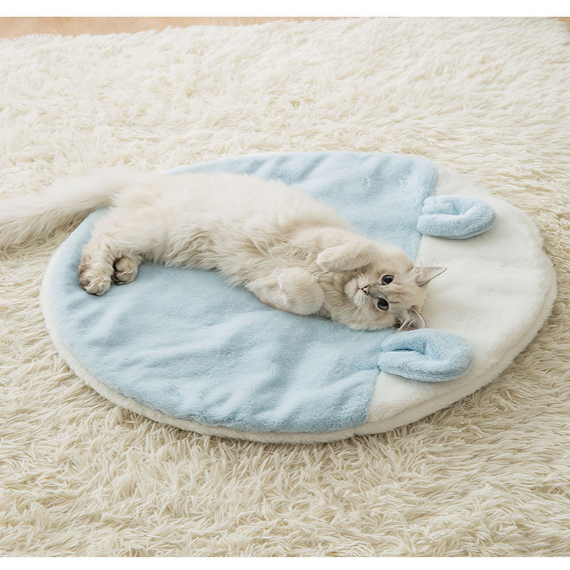 Pernă pentru pat pentru pisici, rotundă, caldă, produse pentru păr de iepure, accesorii universale pentru animale de companie, mobilier potrivit pentru pisici, paturi, accesorii pentru animale de companie, saltea de dormit