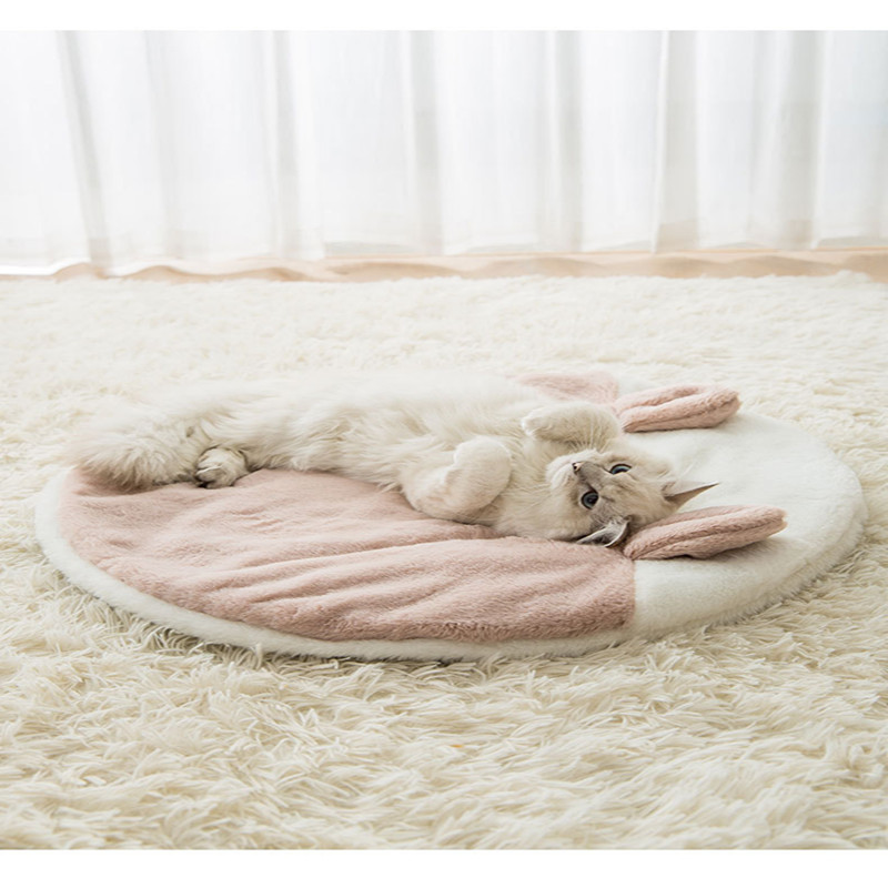 Pernă pentru pat pentru pisici, rotundă, caldă, produse pentru păr de iepure, accesorii universale pentru animale de companie, mobilier potrivit pentru pisici, paturi, accesorii pentru animale de companie, saltea de dormit