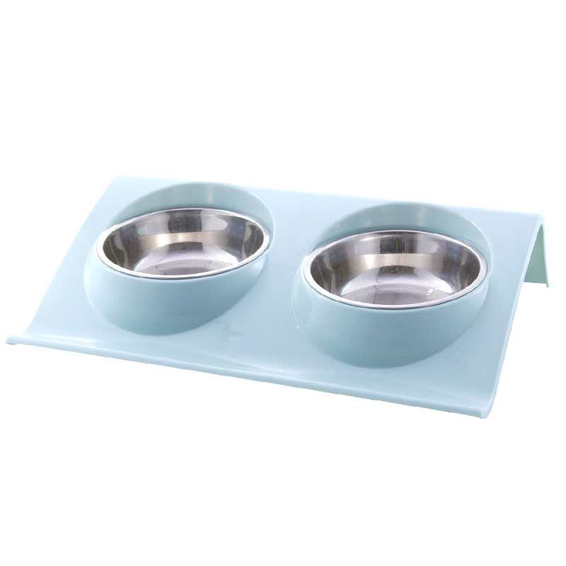 Boluri duble pentru animale de companie Hrănitor de apă pentru hrană Bol de mâncare pentru pisici din oțel inoxidabil pentru câini, căței, pisici, accesorii pentru animale de companie Vase de hrănire S/M