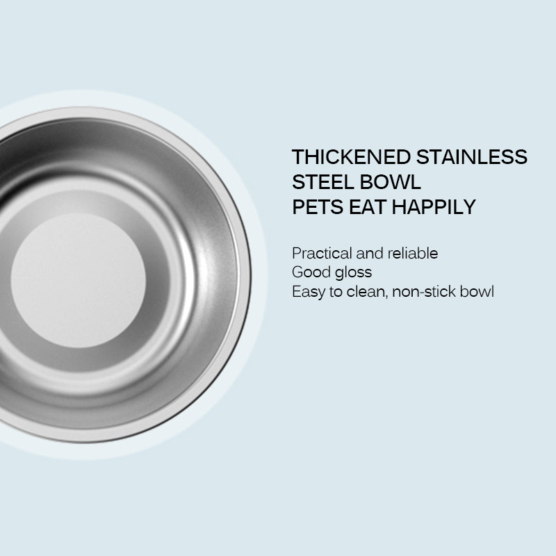 Boluri duble pentru animale de companie Hrănitor de apă pentru hrană Bol de mâncare pentru pisici din oțel inoxidabil pentru câini, căței, pisici, accesorii pentru animale de companie Vase de hrănire S/M