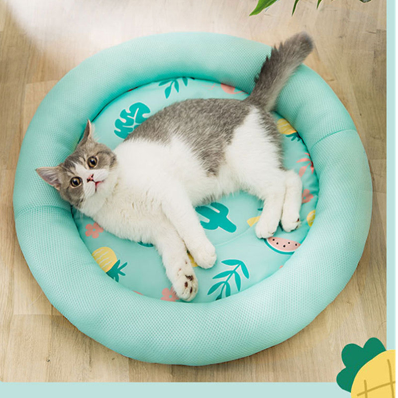 Kućni ljubimac, pas, mačje gnijezdo, rashladni jastuk, prozračna mrežasta tkanina, ljetni krevet za mačke, periva prostirka za spavanje za male srednje pse