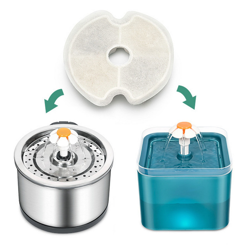 8 buc Filtre de înlocuire pentru fântână pentru pisici Filtre de înlocuire cu cărbune activat pentru fântâni cu apă pentru animale de companie Filtre pentru fântână pentru pisici activate