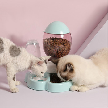 Αυτόματη τροφοδοσία για γάτες 1,7 λίτρων Pet Dog Cat Πόσιμο Νερό 650ml Bottle Kitten Bowls Dogs Food Feeding Container