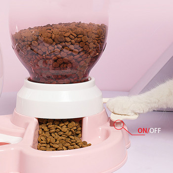1.7L Pet Dog Cat Automatic Feeder Bowl for Cats Pier Water 650ml Bottle Kitten Bowls Dogs Food Feeding Container Консумативи
