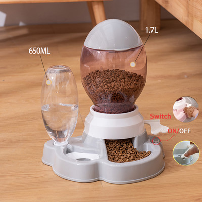 1.7L Kućni ljubimac, pas, mačka, zdjela s automatskom hranilicom za mačke, pojilica za vodu, 650 ml boca, zdjele za mačiće, posuda za hranjenje hrane za pse, pribor