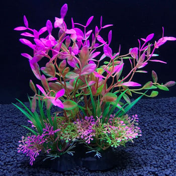 12 вида изкуствен аквариум Декор Растения Водни плевели Орнамент Водни растения Аквариум Аксесоари за декорация на трева 14 см
