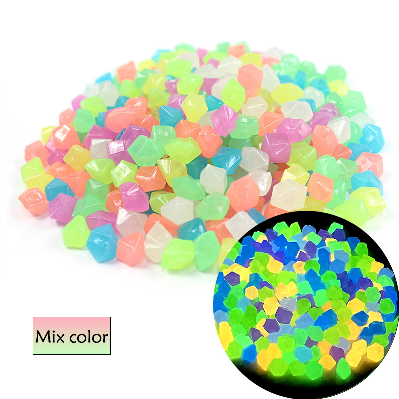 50/100/200 buc Pietre luminoase Ornament pentru acvariu pentru acvariu care strălucește în întuneric Pietricele în aer liber curte peluză alee decorațiuni pentru alee