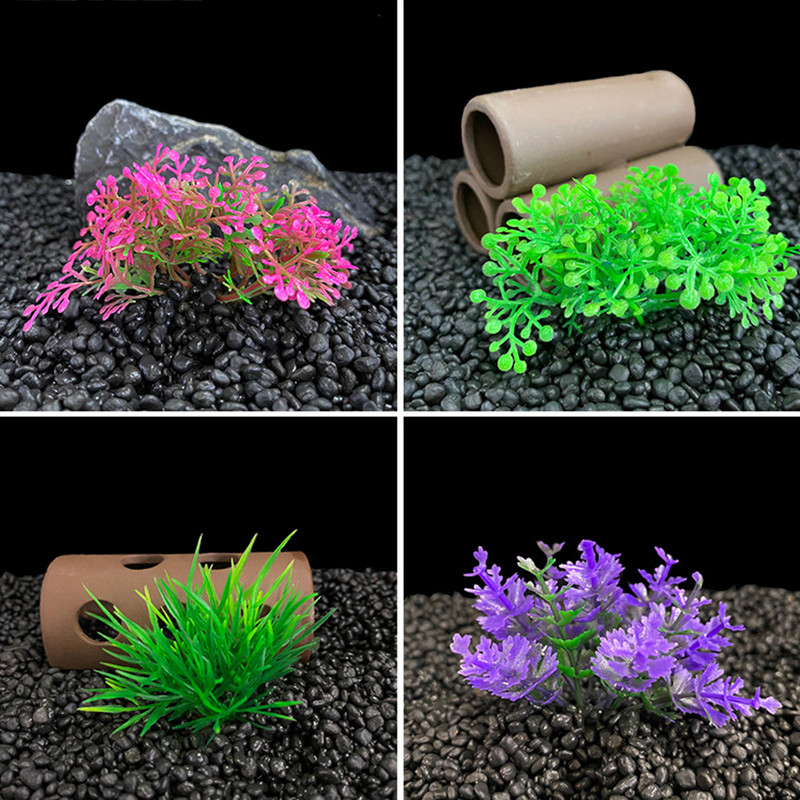 1Pc Πλαστική Διακόσμηση Δεξαμενής Ψαριών Προσομοίωση Φυτών Νερού Μίνι Προσομοίωση Αξεσουάρ Aquatic Weed Aquarium Fish New