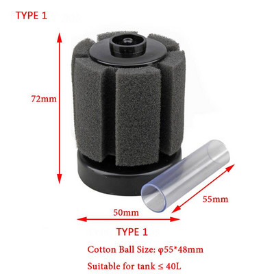Filter za akvarijum Biokemijska spužva za višekratnu upotrebu Filter za akvarij Pamučna zračna pumpa Skimer Filtracija Proizvodi za vodene ljubimce