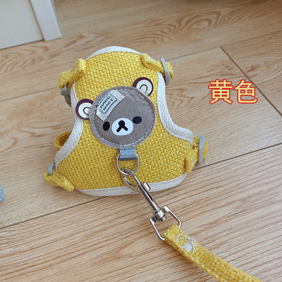 Cute Bear kassi rakmed lemmikloomade voodipesu Plii jalutusrihm Kutsika Vesti tüüpi tõmbevöö Käib katkemisvastane kaelarihm kassi lemmikloomale Aksessuaarid