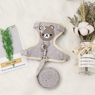 Cute Bear kassi rakmed lemmikloomade voodipesu Plii jalutusrihm Kutsika Vesti tüüpi tõmbevöö Käib katkemisvastane kaelarihm kassi lemmikloomale Aksessuaarid