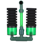 Dvigubos galvutės QS200A biocheminis kempinės filtras Praktinis QS100A įranga Akvariumo kempinės Talpykla saugus sugeria priedai FiltrasQ6E2