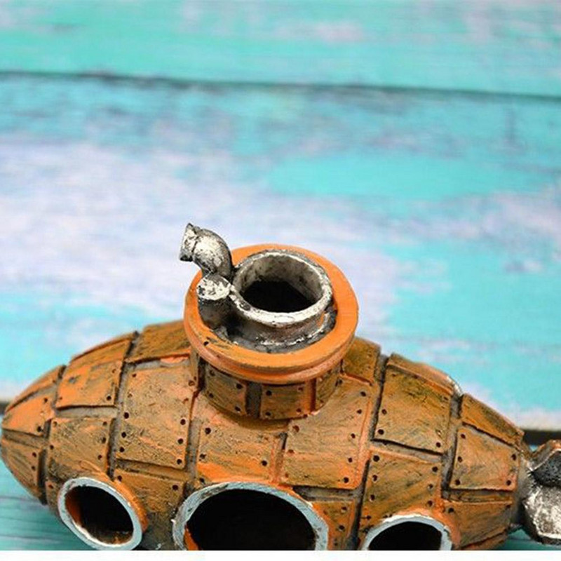 Ρητίνη υποβρύχια στολίδια Hollow Fish Shrimp Shelter Cave Aquarium Fish Tank Decoration Landscaping