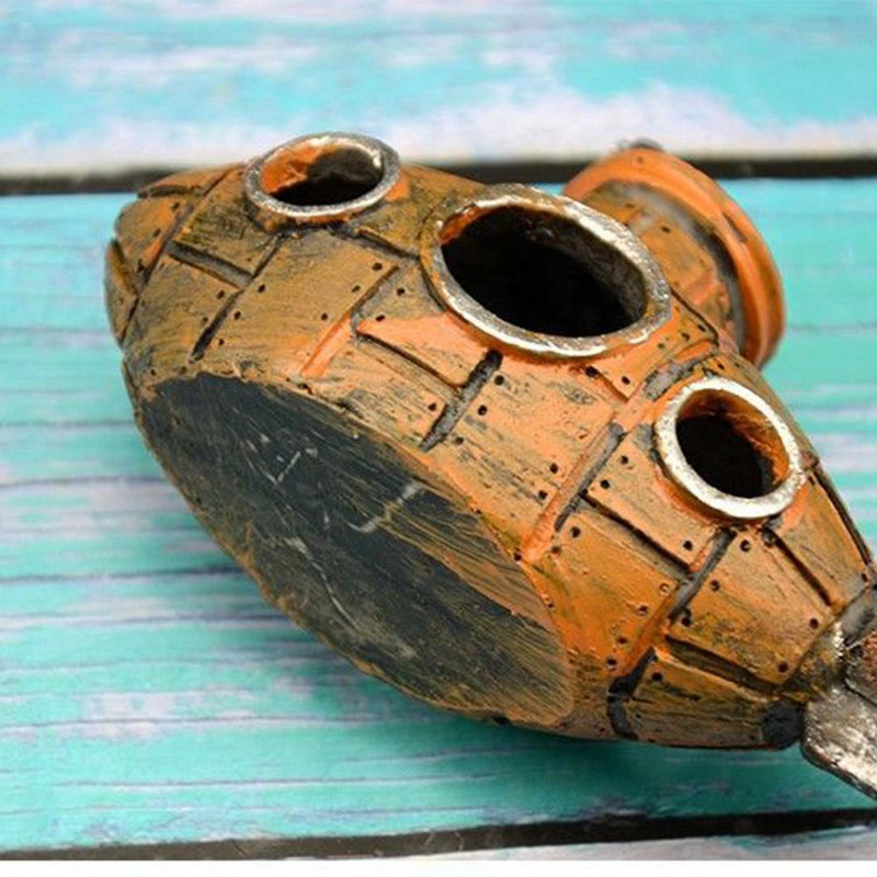 Ρητίνη υποβρύχια στολίδια Hollow Fish Shrimp Shelter Cave Aquarium Fish Tank Decoration Landscaping