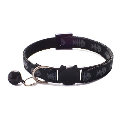 Регулируема нашийник за кучета, модна светлоотразителна камбана, нашийници за домашни любимци, сладък печат, котешки домашни любимци, презрамка за врата, регулиране на размера за малки кучета, колан